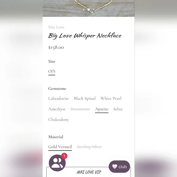 Mai Kaui / Tahiti Signature Big Love Whisper Necklace Goldfilled W Apatite Beads - Picture 5 of 5